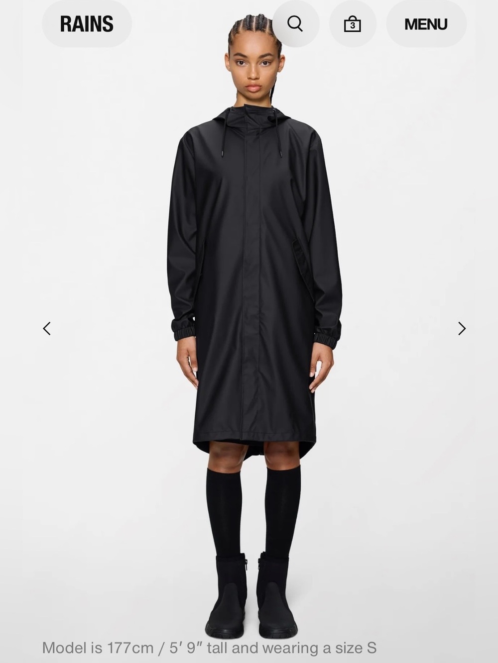 RAINS (Danish Brand) Waterproof Raincoat